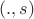 $(.,s)$