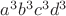 $a^3b^3c^3d^3$
