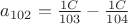 $a_{102} = \frac {1C}{103} - \frac {1C}{104}$