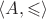 $\langle A, \leqslant \rangle$