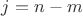 $j=n-m$