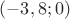 $(-3,8;0)$