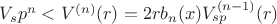 $V_sp^{n}<V^{(n)}(r)=2rb_n(x)V_{sp}^{(n-1)}(r)$ $V_sp^{n}<V^{(n)}(r)=2rb_n(x)V_{sp}^{(n-1)}(r)$