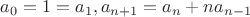 $a_0=1=a_1, a_{n+1}=a_n+na_{n-1}$ $a_0=1=a_1, a_{n+1}=a_n+na_{n-1}$