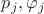 ${p_j,\varphi_j}$