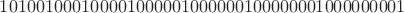 $101001000100001000001000000100000001000000001$