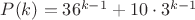 $P(k)=36^{k-1}+10\cdot3^{k-1}$