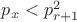 $p_x<p^2_{r+1}$