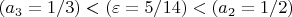 $(a_3=1/3)<(\varepsilon=5/14)<(a_2=1/2)