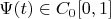 $\Psi(t)\in C_0[0,1]$