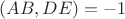 $(AB,DE)=-1$