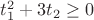 $t_1^2+3t_2\geq 0$
