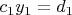 $c_1 y_1 = d_1$
