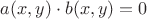 $a(x, y) \cdot b(x, y)=0$