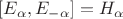 $[E_\alpha, E_{-\alpha}]=H_\alpha$