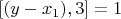$[(y-x_1), 3] = 1$