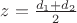 $z={d_1+d_2\over2}$