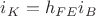 $i_K=h_{FE}i_B$