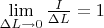 $\lim\limits_{\Delta L \to 0} \frac{I}{\Delta L} = 1$