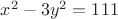 $x^2-3y^2=111$