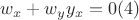 $w_x+w_yy_x=0 (4)$