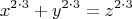 \[
x^{2 \cdot 3}  + y^{2 \cdot 3}  = z^{2 \cdot 3} 
\]