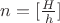 $n=[\frac{H}{h}]$