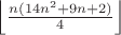 $\left\lfloor \frac{n(14n^2+9n+2)}4 \right\rfloor$