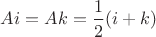 $Ai=Ak=\dfrac 12 (i+k)$