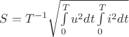 $
S=T^{-1}\sqrt{\int\limits_0^T u^{2}dt \int\limits_0^T i^{2}dt}
$