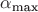 $\alpha_{\text{max}}$