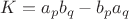 $K=a_pb_q-b_pa_q$