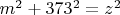 $m^2+373^2=z^2$