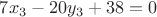 $7x_3-20y_3+38=0$