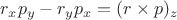 $r_x p_y - r_y p_x = (r\times p)_z$