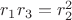 $ r_1r_3 = r_2^2 $