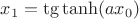 $x_1 = \tg \tanh(a x_0)$