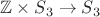 $\mathbb Z \times S_3 \to S_3$