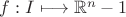 $f: I \longmapsto\mathbb R^n-1$