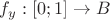 $f_y:[0;1]\to B$