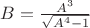 $B = \frac{{A^3 }}{{\sqrt {A^4  - 1} }}$