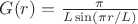 $G(r)=\frac{\pi}{L\sin(\pi r/L)}$