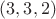 $(3, 3, 2)$