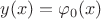 $y(x)=\varphi_0(x)$
