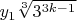 $y_1  \sqrt[3]{3^{3k-1}}$