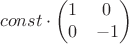 $$const\cdot 
\begin{pmatrix}
1 & 0 \\
0 & -1
\end{pmatrix}$$