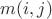 $m(i,j)$