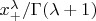 $x_+^\lambda/\Gamma (\lambda+1)$