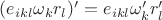 $(e_{ikl}\omega_k r_l)'=e_{ikl}\omega'_k r'_l$