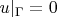 $u|_\Gamma=0$